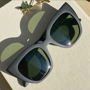 Toms Matte Black Cat Eye Sunglasses